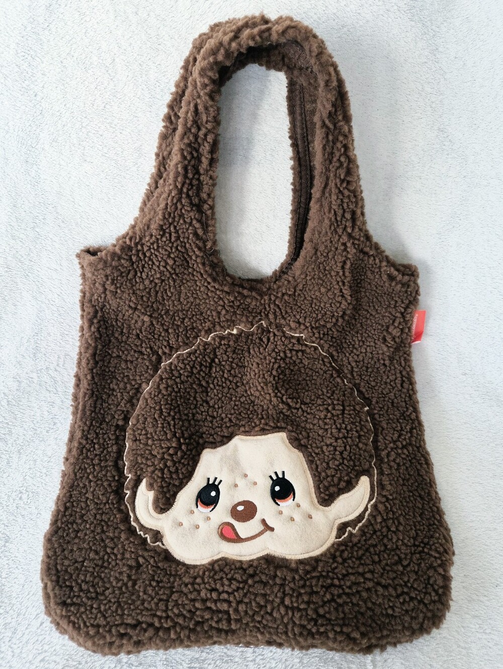 Monchhichi Sherpa Brown Shoulder Hobo Tote Bag